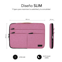 foto de FUNDA PORTATIL SUBBLIM AIR PADDING 360 SLEEVE 15,6 PINK