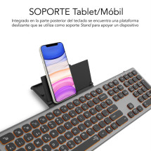 foto de TECLADO SUBBLIM KEYBOARD MASTER BLUETOOTH RETROILUMINADO GREY/BLACK