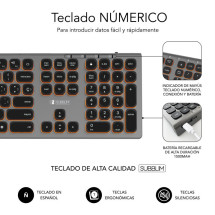 foto de TECLADO SUBBLIM KEYBOARD MASTER BLUETOOTH RETROILUMINADO GREY/BLACK
