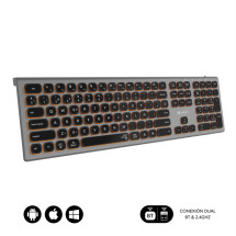 foto de TECLADO SUBBLIM KEYBOARD MASTER BLUETOOTH RETROILUMINADO GREY/BLACK