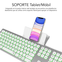 foto de TECLADO SUBBLIM KEYBOARD MASTER BLUETOOTH RETROILUMINADO SILVER/BLACK