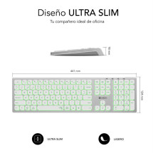 foto de TECLADO SUBBLIM KEYBOARD MASTER BLUETOOTH RETROILUMINADO SILVER/BLACK