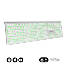 foto de TECLADO SUBBLIM KEYBOARD MASTER BLUETOOTH RETROILUMINADO SILVER/BLACK