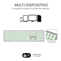 foto de TECLADO SUBBLIM KEYBOARD MASTER BLUETOOTH RETROILUMINADO SILVER/BLACK