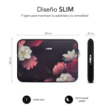 foto de FUNDA PORTATIL SUBBLIM TRENDY SLEEVE NEO FLOWERS 15,6