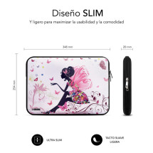 foto de FUNDA PORTATIL SUBBLIM TRENDY SLEEVE NEO HADA 13,3-14