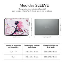 foto de FUNDA PORTATIL SUBBLIM TRENDY SLEEVE NEO HADA 13,3-14
