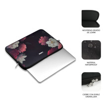 foto de FUNDA PORTATIL SUBBLIM TRENDY SLEEVE NEO FLOWERS 13,3-14