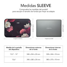 foto de FUNDA PORTATIL SUBBLIM TRENDY SLEEVE NEO FLOWERS 13,3-14