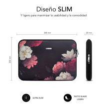 foto de FUNDA PORTATIL SUBBLIM TRENDY SLEEVE NEO FLOWERS 13,3-14