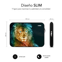 foto de FUNDA PORTATIL SUBBLIM TRENDY SLEEVE NEO LION 15,6