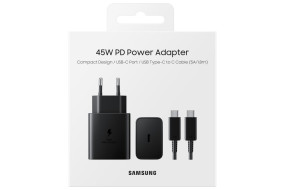 foto de CARGADOR RAPIDO SAMSUNG EP-T4510 45W USB-C CON CABLE NEGRO