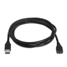 foto de CABLE USB 3.0 AISENS TIPO A M-A H NEGRO 1.0M
