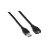foto de CABLE USB 3.0 AISENS TIPO A M-A H NEGRO 1.0M