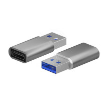 foto de MINI ADAPTADOR AISENS USB 3.2 GEN2 USB 2.03A USB-C/H-A/M GRIS