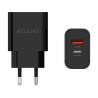 foto de CARGADOR AISENS 20W 1xUSB-C PD3.0 1xUSB-A QC3.0 NEGRO