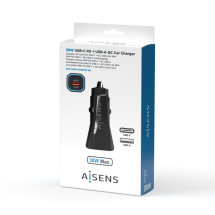 foto de CARGADOR DE COCHE AISENS 38W1xUSB-C PD3.0 20W1xUSB-A QC3.0 18W NEGRO