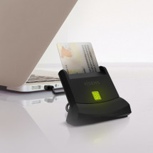 foto de LECTOR DE TARJETA AISENS INTELIGENTE DNI NEGRO