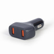 foto de CARGADOR RA?PIDO DE COCHE USB GEMBIRD DE 2 PUERTOS, QC3.0, 36 W, NEGRO