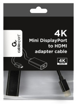 foto de CABLE ADAPTADOR 4K GEMBIRD MINI DISPLAYPORT A HDMI, NEGRO