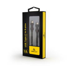 foto de CABLE DE CARGA Y DATOS GEMBIRD USB TIPO C A 8 PINES, 1,5 M