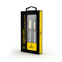 foto de CABLE DE CARGA Y DATOS GEMBIRD USB TIPO C DE CAUCHO PREMIUM, 2M, BLANCO