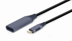foto de ADAPTADOR GEMBIRD USB TIPO C A DISPLAYPORT MACHO, GRIS ESPACIAL