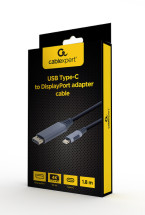foto de CABLE ADAPTADOR GEMBIRD USB TIPO C A DISPLAYPORT MACHO, GRIS ESPACIAL, 1,8 M
