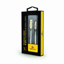 foto de CABLE DE DATOS Y CARGA GEMBIRD 8 PINES DE CAUCHO PREMIUM, 1 M, BLANCO