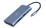 foto de ADAPTADOR MULTIP GEMBIRD USBC 7EN1 HUB3.0,HDMI,VGA,PD,LECTOR TARJETAS,AUDIOGRIS