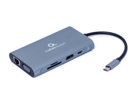 foto de ADAPTADOR MULTIP GEMBIRD USBC 7EN1 HUB3.0,HDMI,VGA,PD,LECTOR TARJETAS,AUDIOGRIS