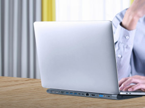 foto de ADAPTADOR MULTIPUERTO GEMBIRD USBC 9EN1 HUB,HDMI,VGA,PD,LECTOR,LAN,AUDIO3,5