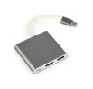 foto de MULTIADAPTADOR GEMBIRD USB TIPO C, GRIS ESPACIAL