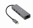 foto de ADAPTADOR DE RED GEMBIRD USB-C GIGABIT CON CONCENTRADOR USB 3.1 DE 3 PUERTOS