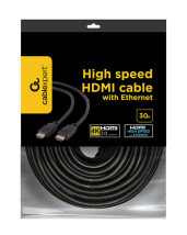 foto de CABLE HDMI 2.0 4K 30HZ GEMBIRD CON ETHERNET, ACTIVO, 30M NEGRO