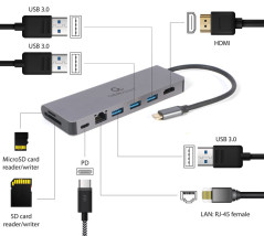 foto de ADAPTADOR COMBINADO GEMBIRD USB TIPO C 5