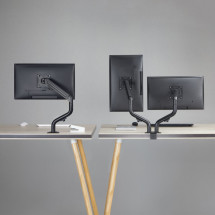 foto de SOPORTE MONITOR AISENS CONTRAPESO GIRATORIO INCLINABLE 2 MONITOR TV 8KG 17”-32”