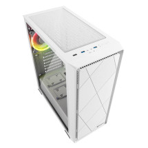 foto de CAJA MIDI ATX SHARKOON VS8 RGB 1USB-A 1XVENT 120MM S/F FUENTE  BLANCO