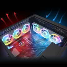 foto de VENTILADOR CAJA THERMALTAKE SWAFAN EX14 ARGB PACK 3UDS BLANCO