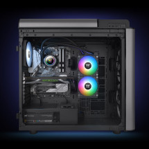 foto de REFRIGERACION LIQUIDA CPU THERMALTAKE TH240 V2 2X120MM ARGB NEGRO