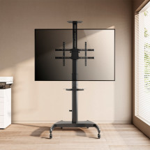 foto de SOPORTE SUELO AISENS RUEDAS Y MANIVELA DVD CAMARA MONITOR TV 50KG 37-70