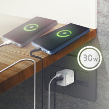 foto de CARGADOR GAN AISENS 30W 1XUSB-C PD3.0 QC4.0 1XUSB-A QC3.0 BLANCO