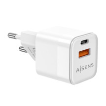 foto de CARGADOR GAN AISENS 30W 1XUSB-C PD3.0 QC4.0 1XUSB-A QC3.0 BLANCO