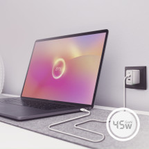 foto de CARGADOR GAN AISENS 45W 2XUSB-C PD3.0 QC4.0 BLANCO