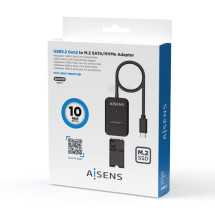 foto de USB-C DOCK AISENS M.2 NGFF ASUC-M2D011-BK SATA/NVME A USB3.1 GEN2 NEGRA