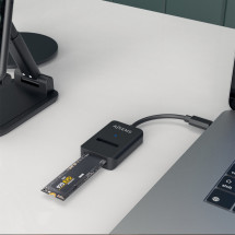 foto de USB-C DOCK AISENS M.2 NGFF ASUC-M2D011-BK SATA/NVME A USB3.1 GEN2 NEGRA