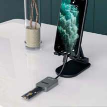 foto de USB-C DOCK AISENS M.2 NGFF ASUC-M2D012-GR SATA/NVME A USB3.1 GEN2 GRIS