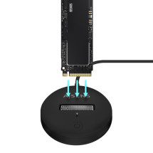 foto de USB-C DOCK AISENS M.2 NGFF ASUC-M2D013-BK SATA/NVME A USB3.1 GEN2 NEGRA