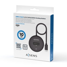 foto de USB-C DOCK AISENS M.2 NGFF ASUC-M2D013-BK SATA/NVME A USB3.1 GEN2 NEGRA