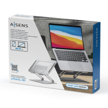 foto de SOPORTE DE SOBREMESA AISENS XL 10-17 AJUSTABLE PARA PORTATIL TABLET PLATA